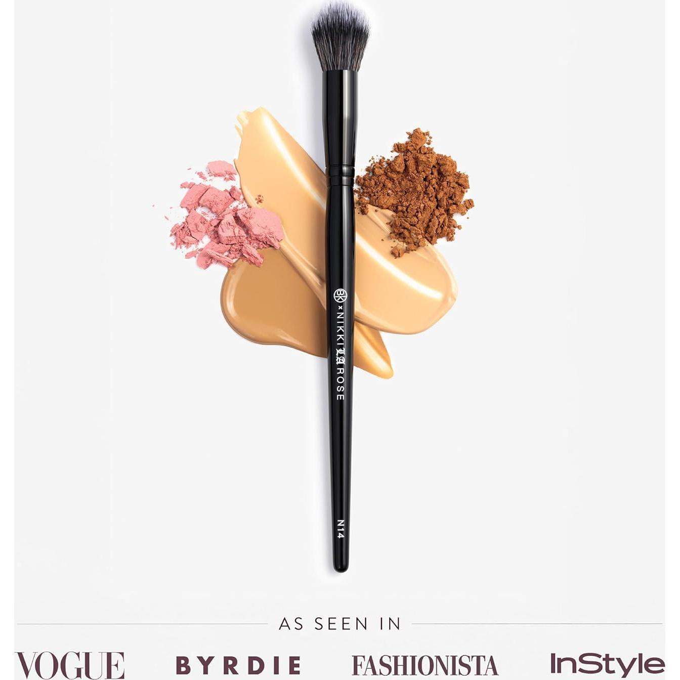 Brocha de Maquillaje BK Beauty N14 para Corrector y Polvo