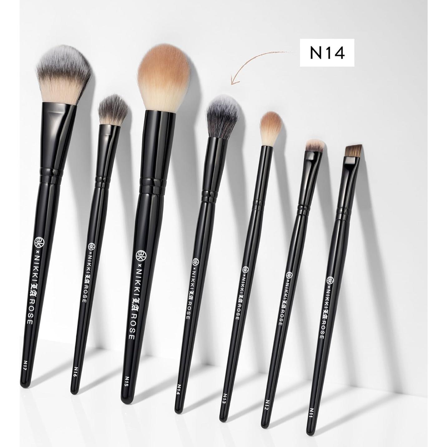 Brocha de Maquillaje BK Beauty N14 para Corrector y Polvo
