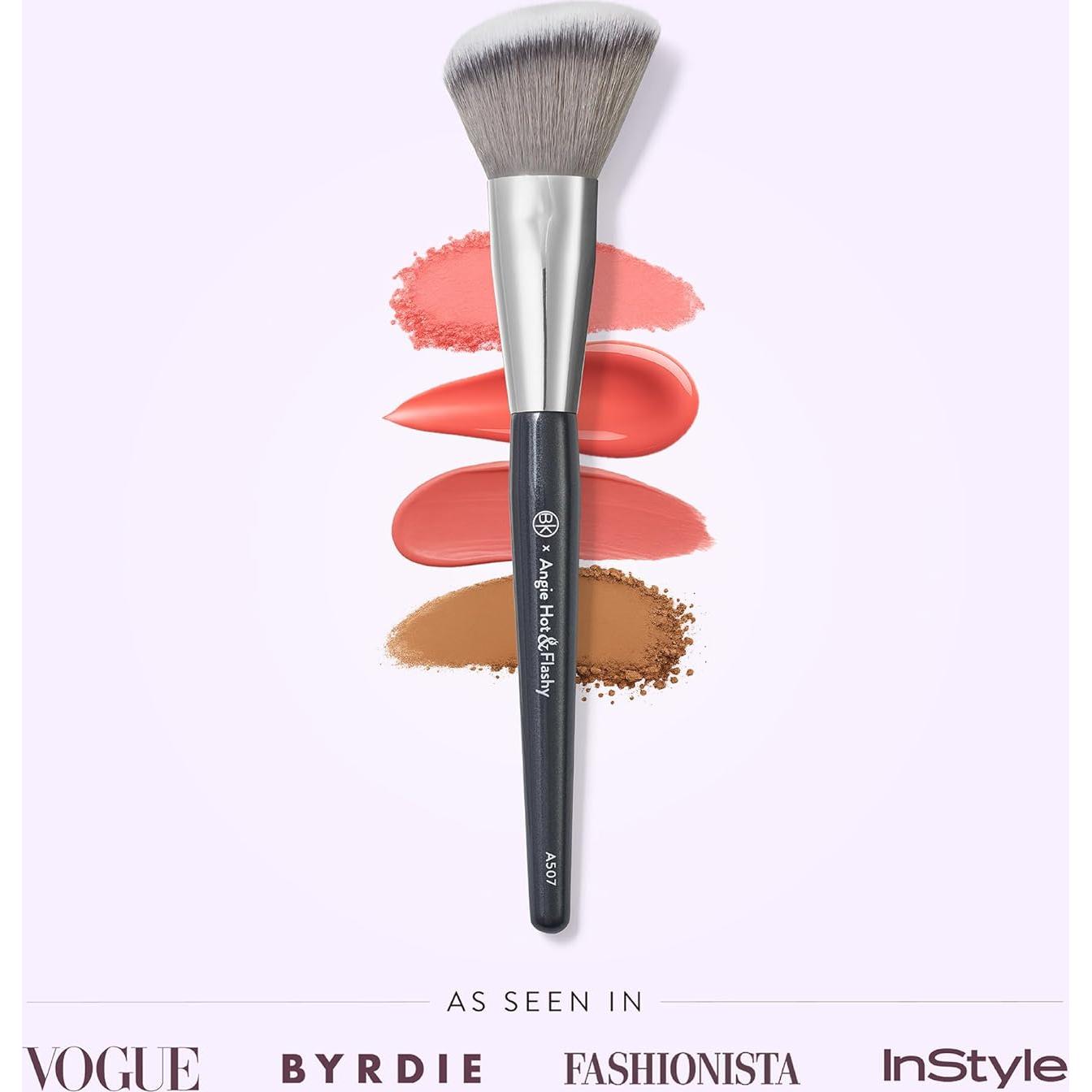 Brocha Angulada para Rubor BK BEAUTY A507 - Vegana y Suave