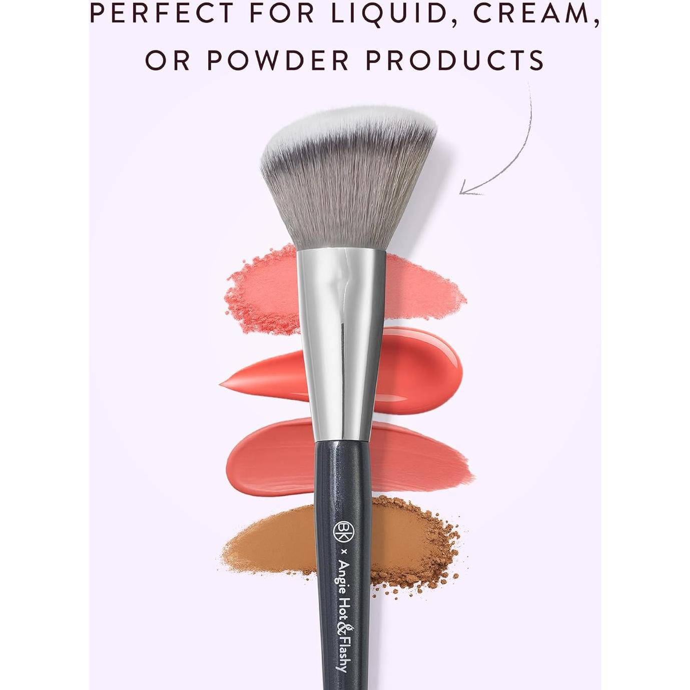 Brocha Angulada para Rubor BK BEAUTY A507 - Vegana y Suave