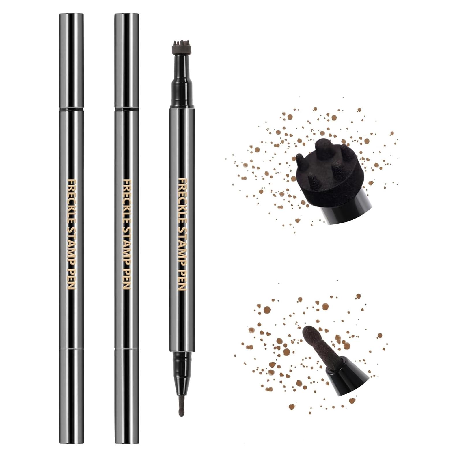 Lápiz de Sello de Pecas HOSAILY 2PCS Impermeable Marrón Claro