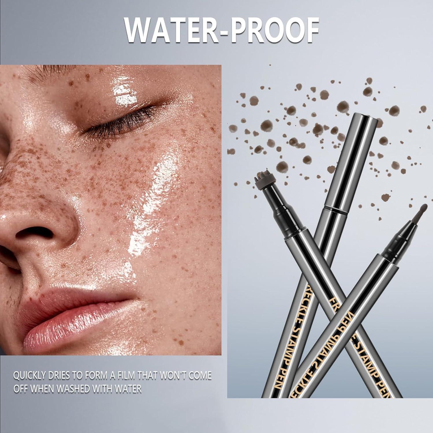 Lápiz de Sello de Pecas HOSAILY 2PCS Impermeable Marrón Claro