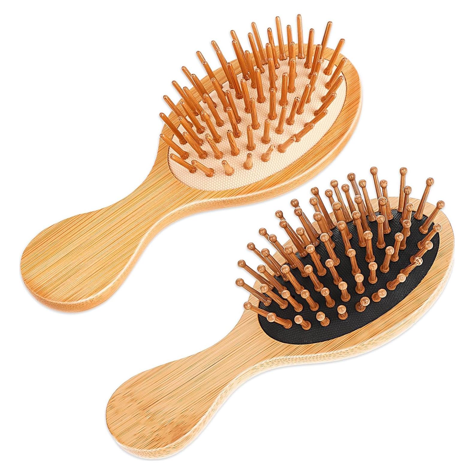 Cepillo de Pelo de Madera Natural Zyghjort - 2 Piezas, Antiestático