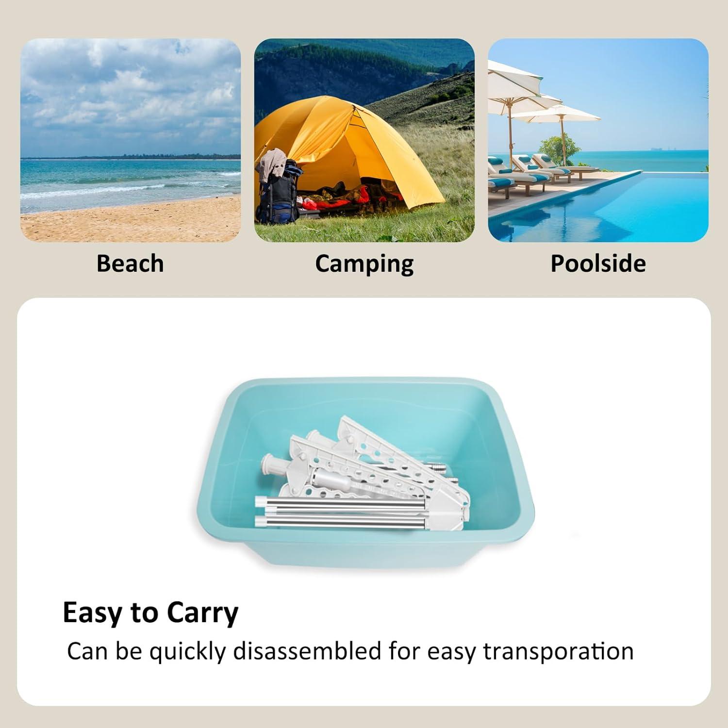 Perchero Plegable SUYU de 2 Niveles, Acero Inoxidable, 182.88 cm