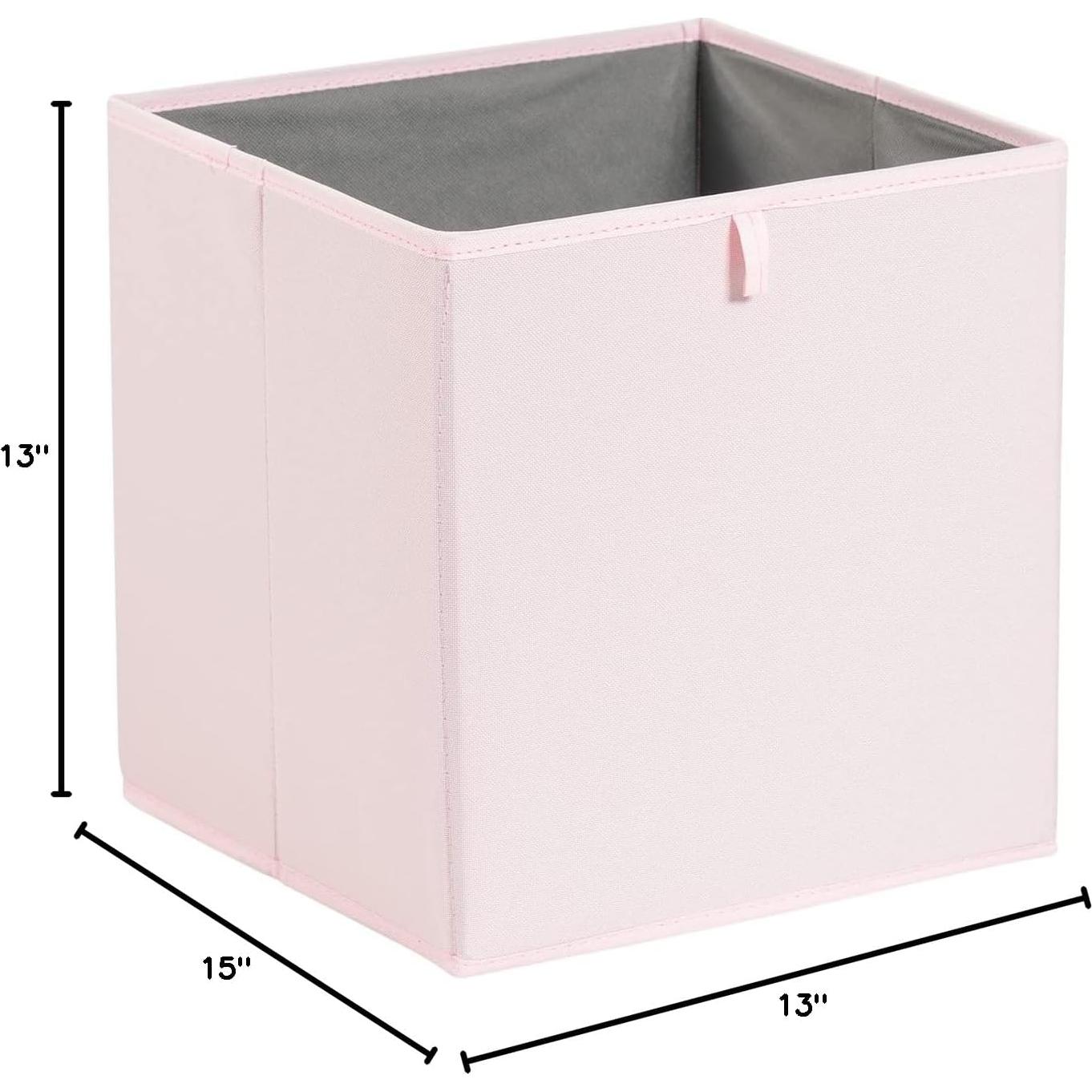 Cestas Organizadoras Plegables Amazon Basics 33x38 cm Rosa - Paquete de 6