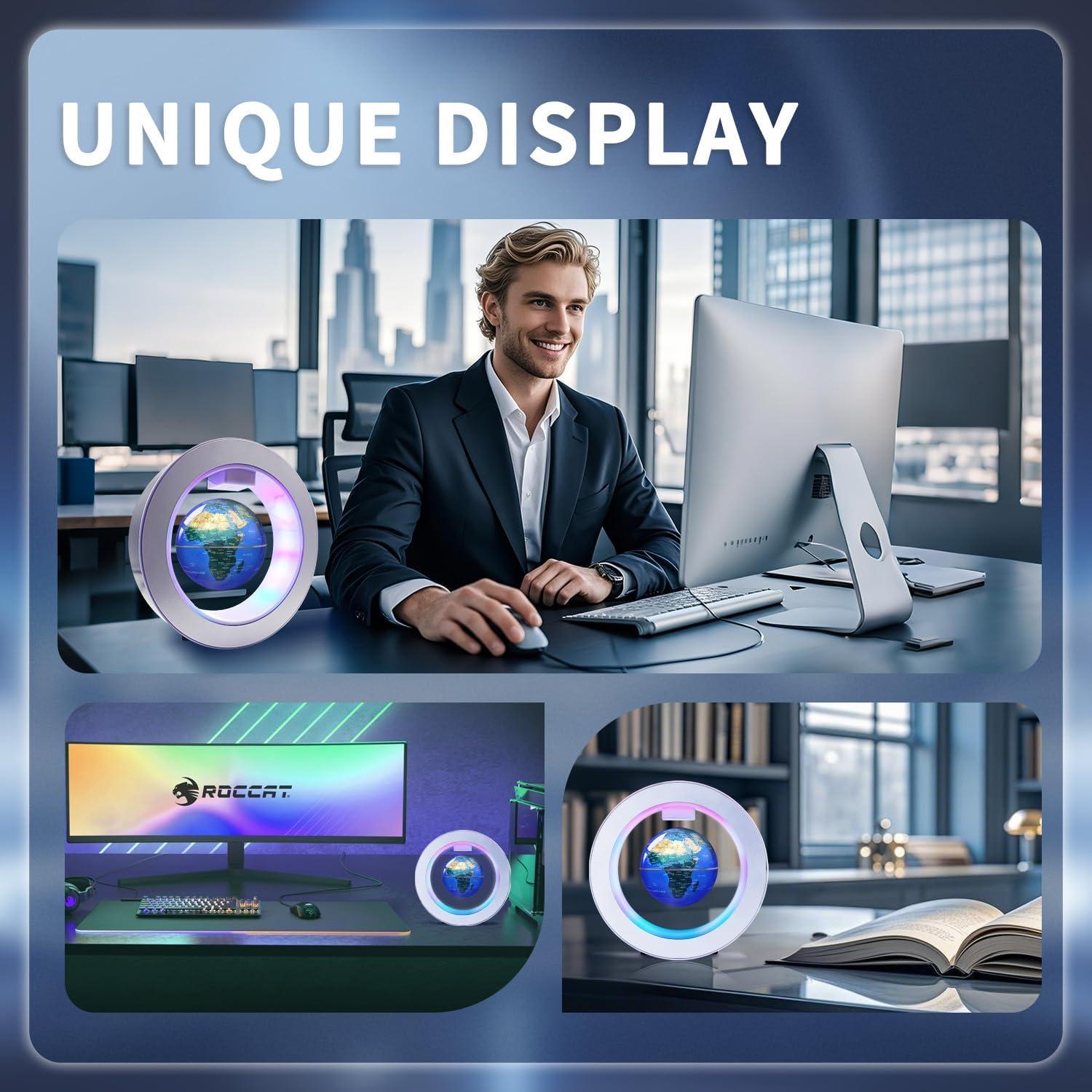 Globo Flotante Magnético Poojaed 22.5 cm con Luz LED