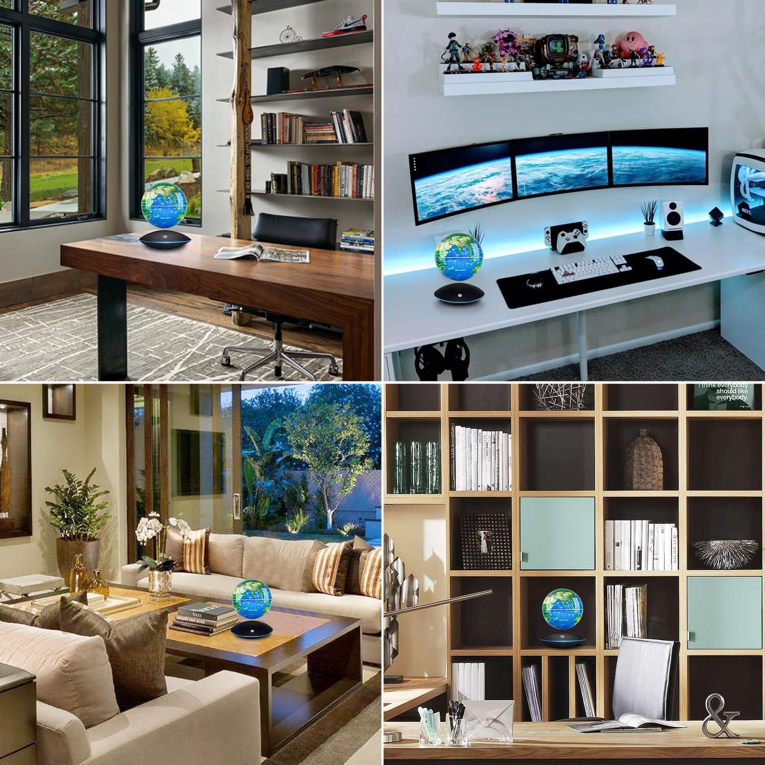 Globo Flotante Magnético Flagest 15.24 cm - Control Táctil y Luz LED