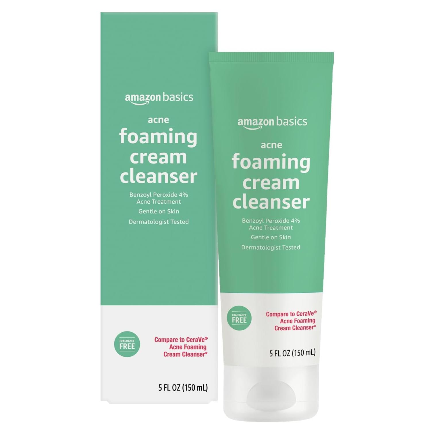 Limpiador de Crema para Acné Amazon Basics 148ml 4% Peróxido