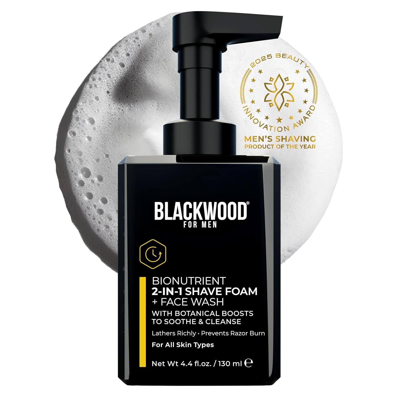 Espuma de Afeitar 2-en-1 Blackwood 125g + Limpiador Facial