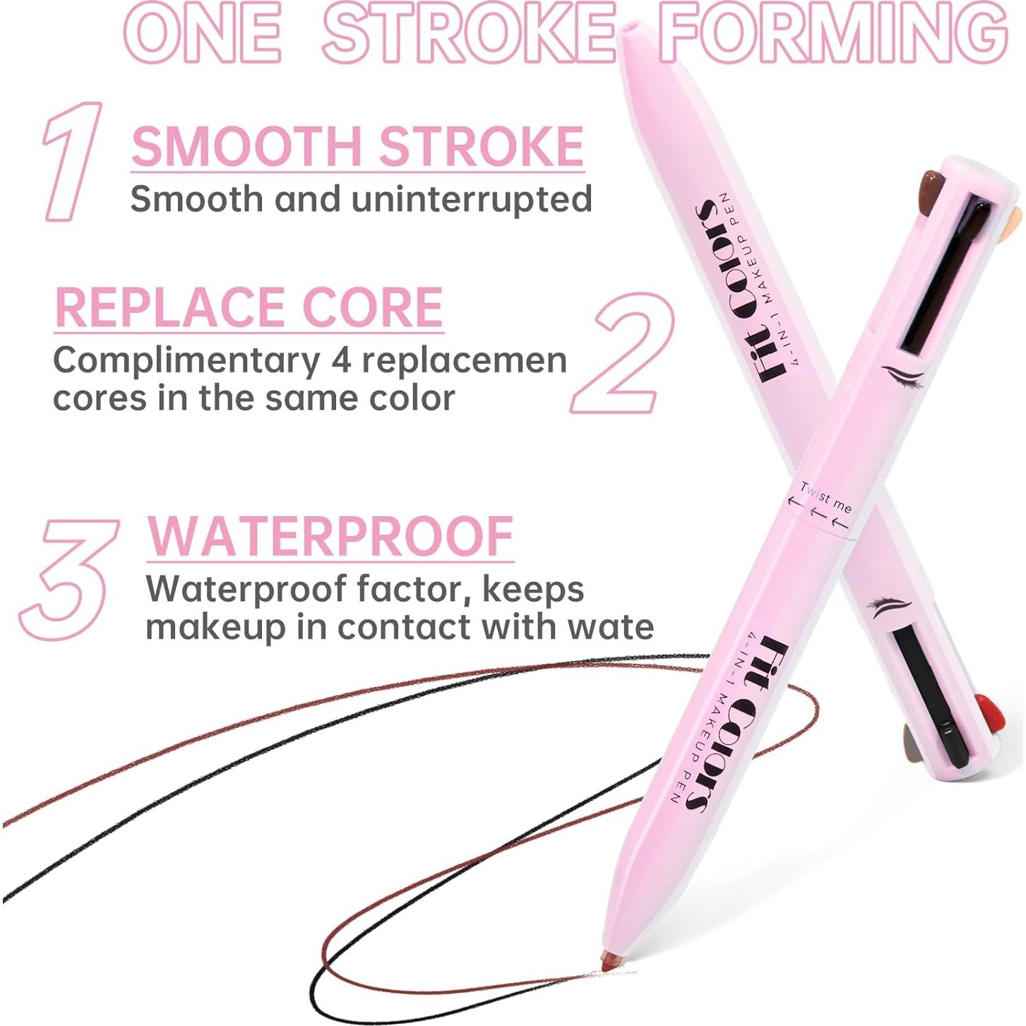 Lápiz de Maquillaje 4 en 1 HOSAILY Impermeable y Multifuncional