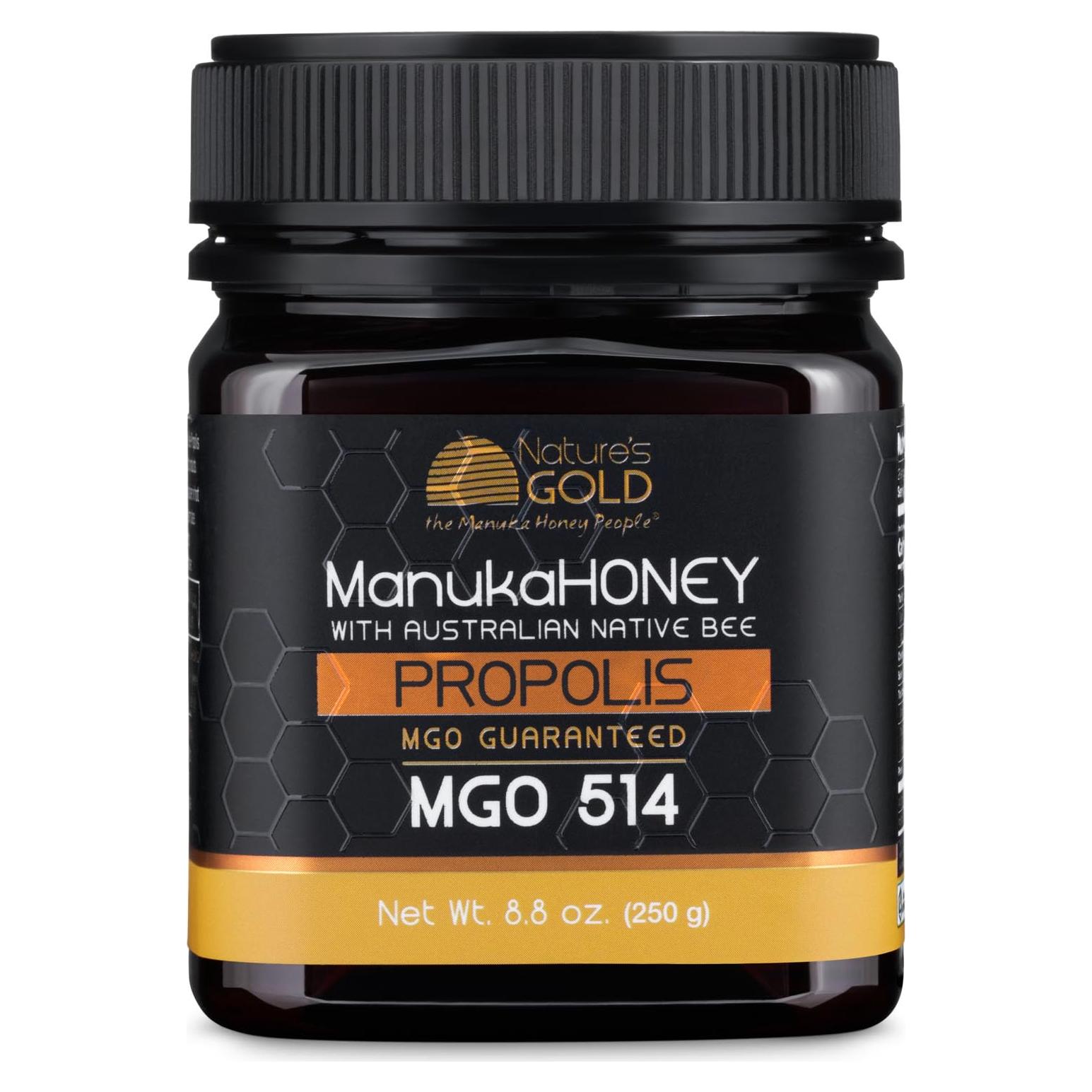 Miel Cruda Manuka Nature's Gold MGO 514+ con Propolis 250g