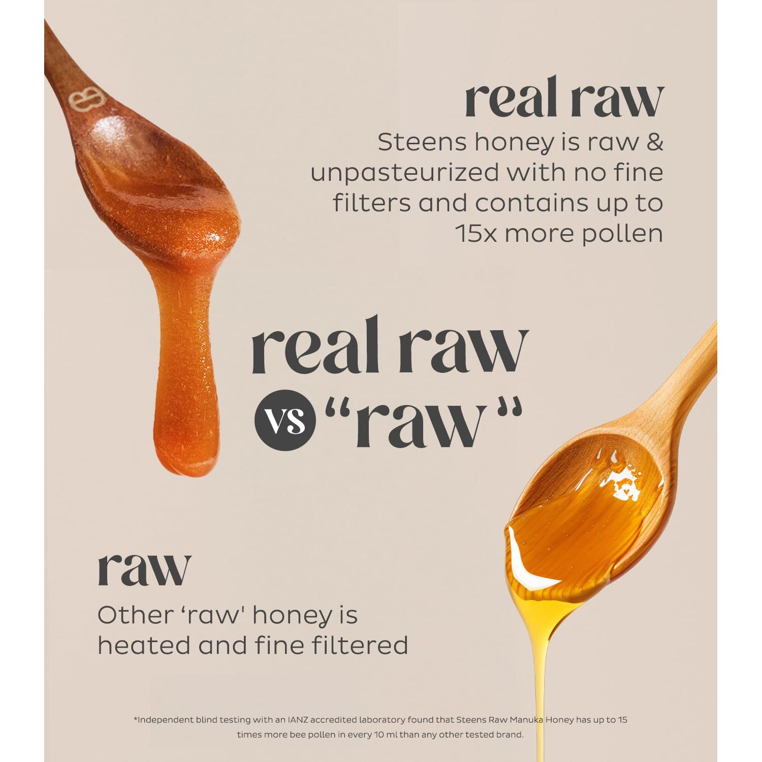 Miel Manuka Steens 500g - MGO 830+ y UMF 20+ Cruda y Pura