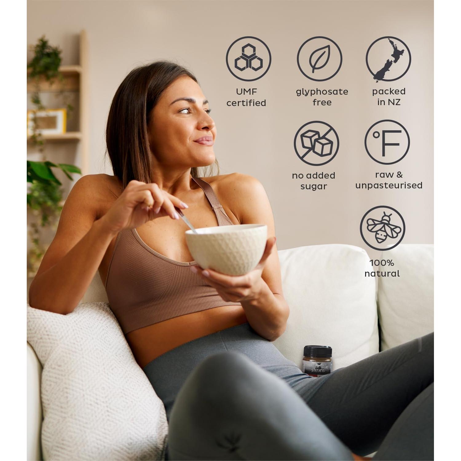 Miel Manuka Steens 500g - MGO 830+ y UMF 20+ Cruda y Pura