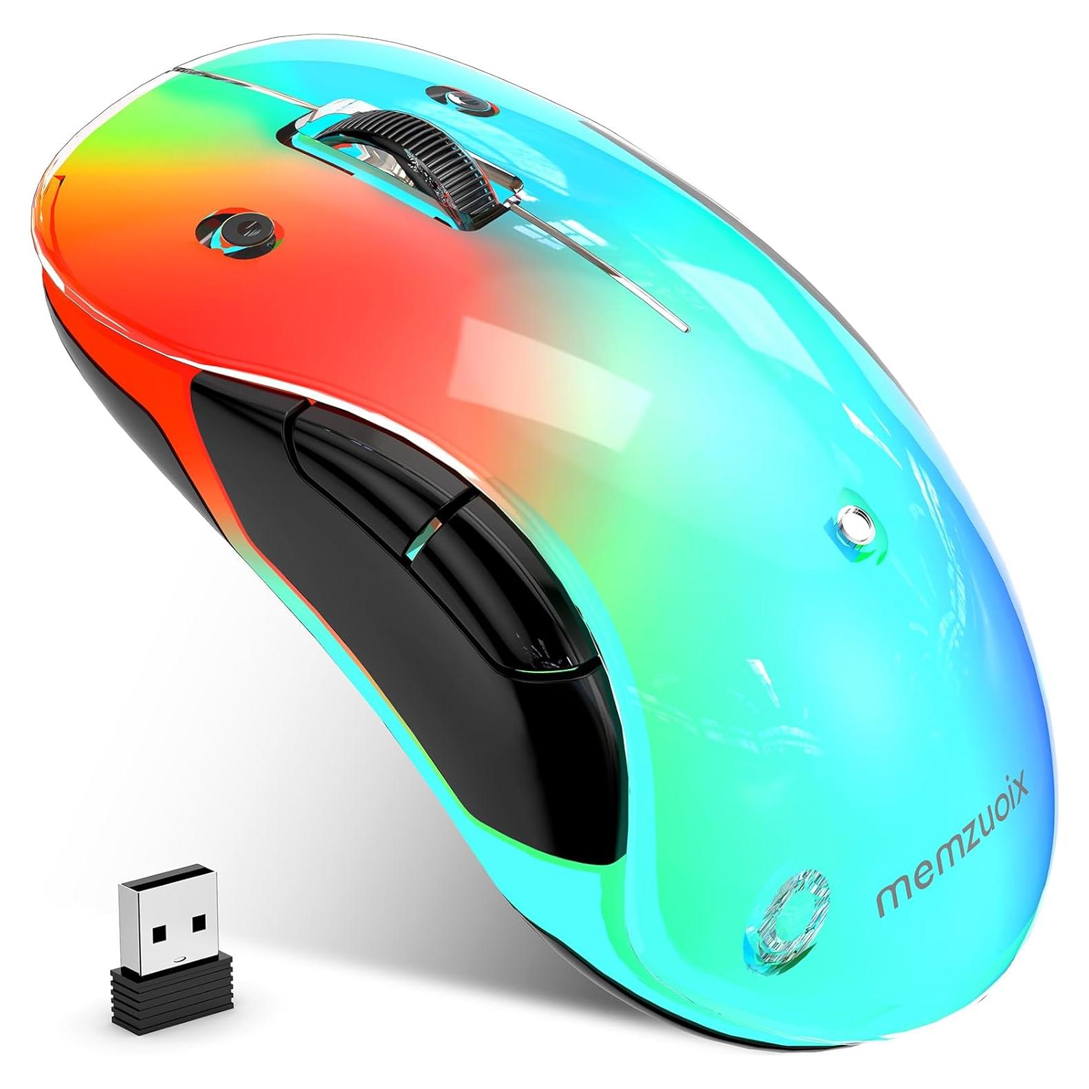 Ratón Inalámbrico Memzuoix WM-2017 RGB Recargable 1200 DPI