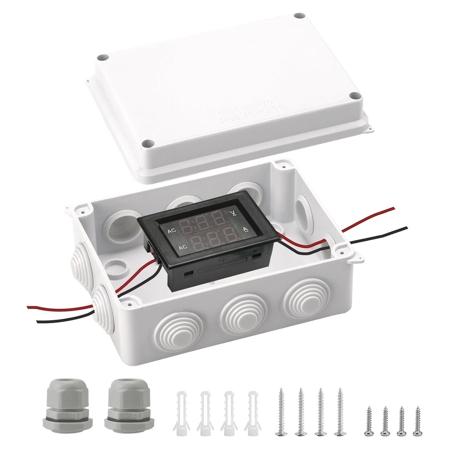 Caja de Conexiones Eléctricas DROK IP65 150x110x70mm Blanca