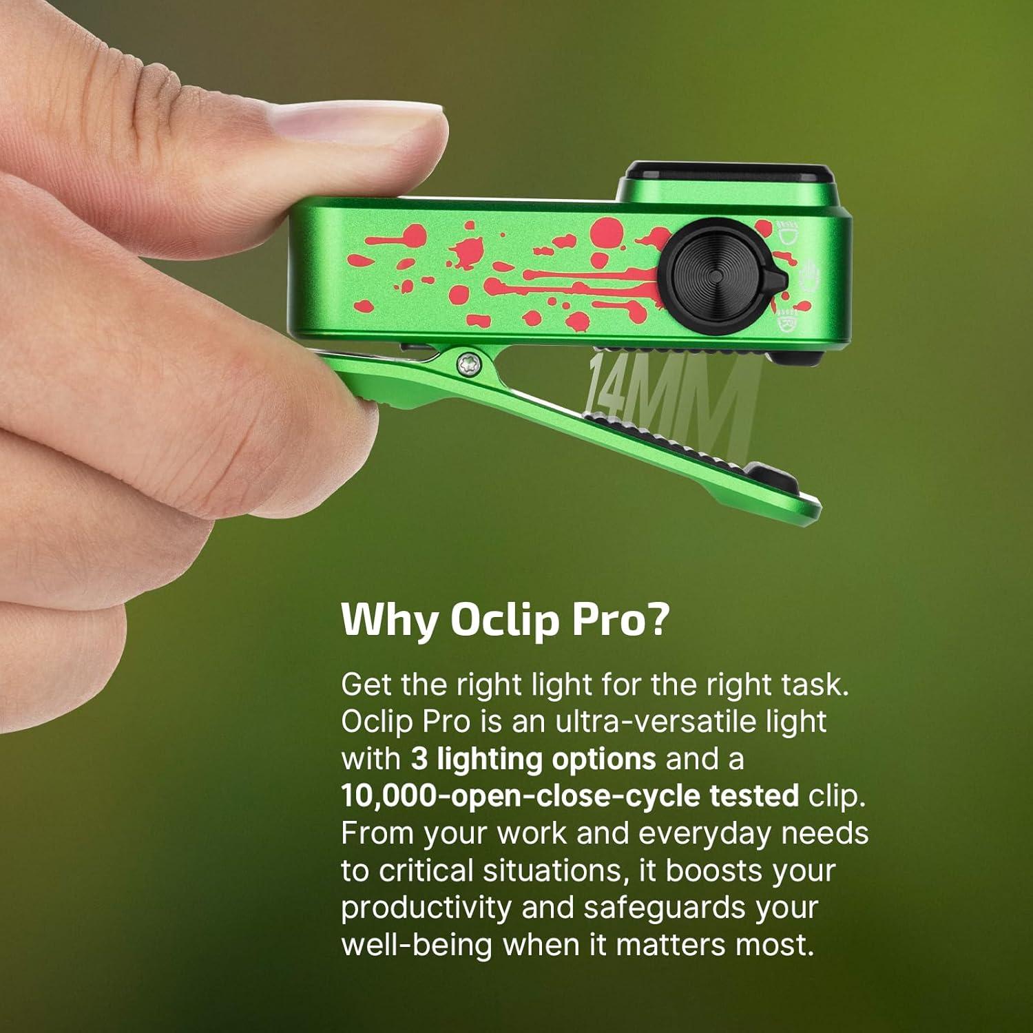 Linterna EDC Olight Oclip Pro 500 Lúmenes Verde Zombie