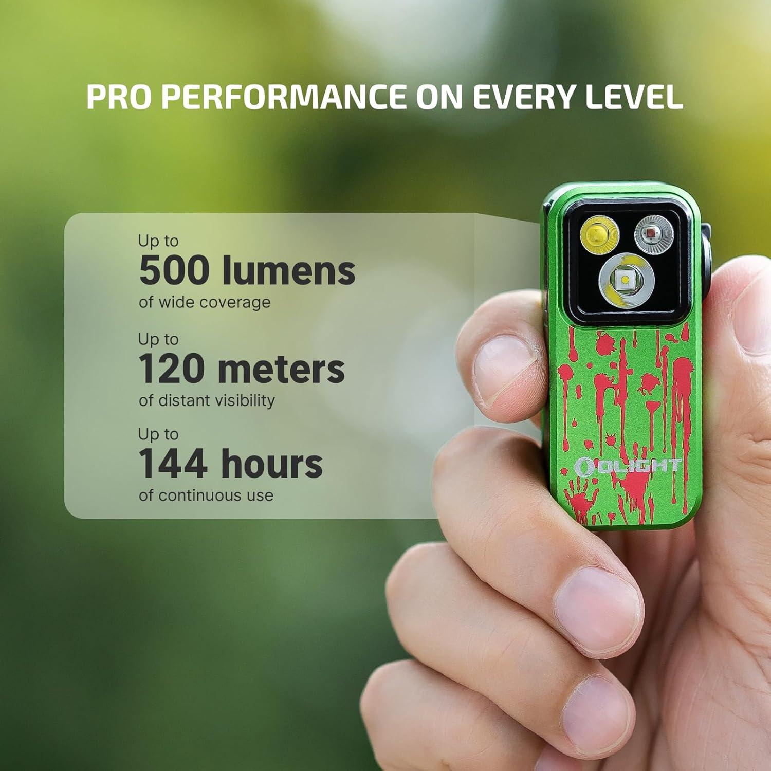 Linterna EDC Olight Oclip Pro 500 Lúmenes Verde Zombie