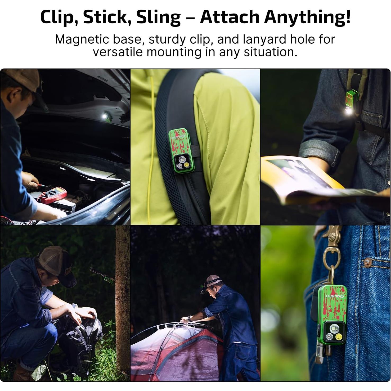 Linterna EDC Olight Oclip Pro 500 Lúmenes Verde Zombie