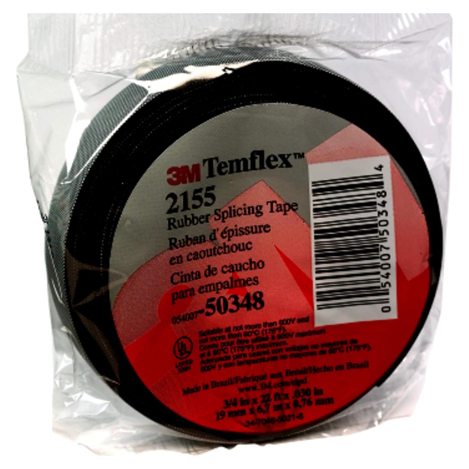 Cinta aislante eléctrica 3M Temflex 2155 6.1m Negra