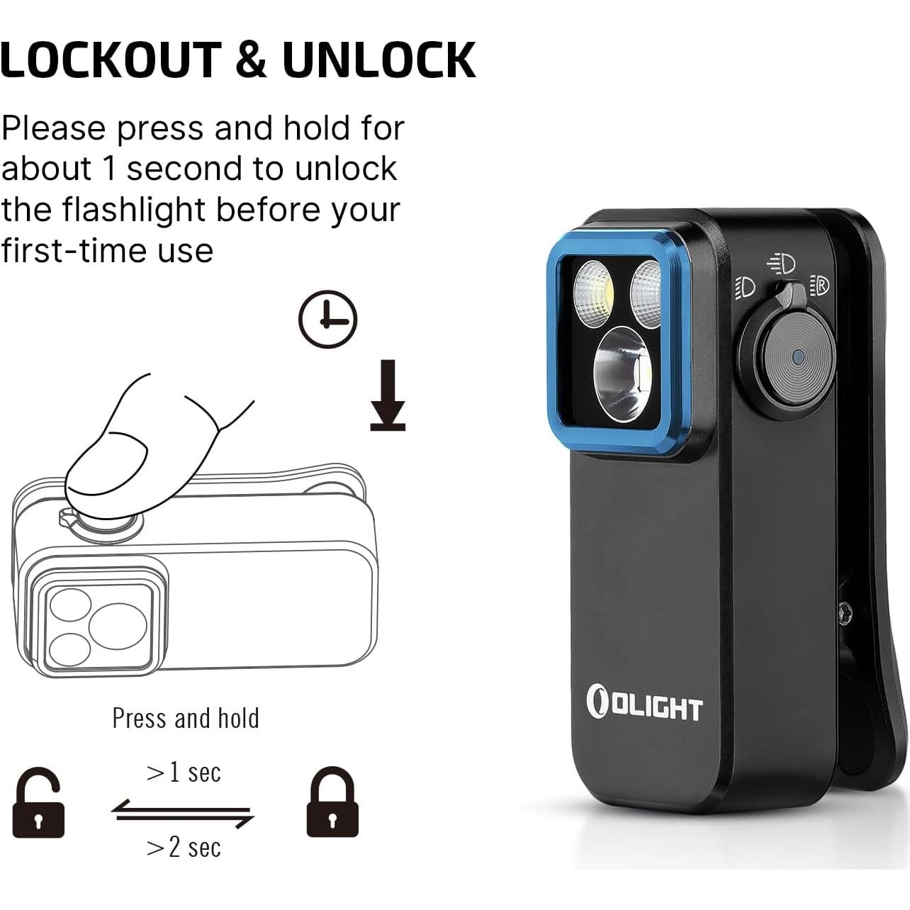 Linterna Recargable OLIGHT Imini 2 de Llavero 50 Lúmenes