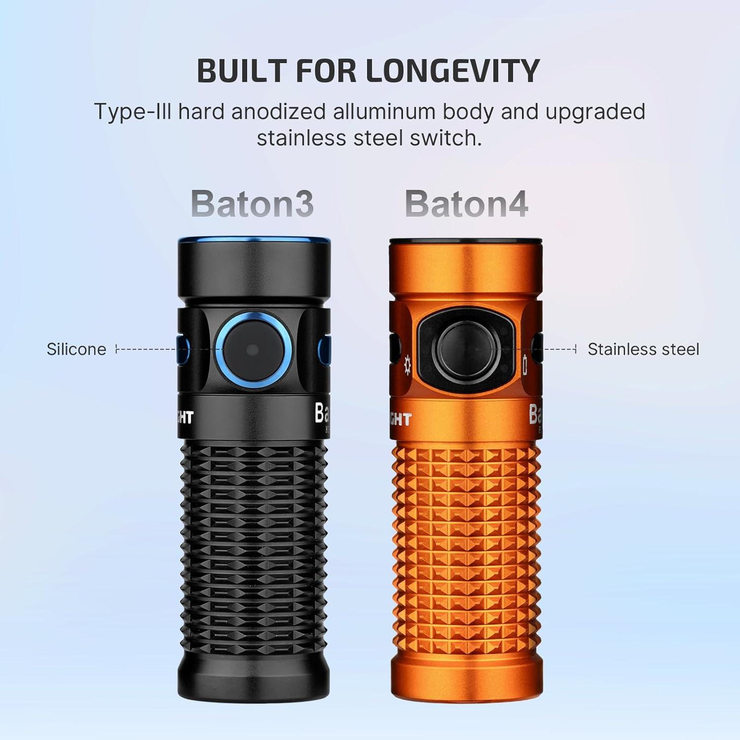 Linterna Portátil OLIGHT Baton4 1300 Lúmenes Recargable