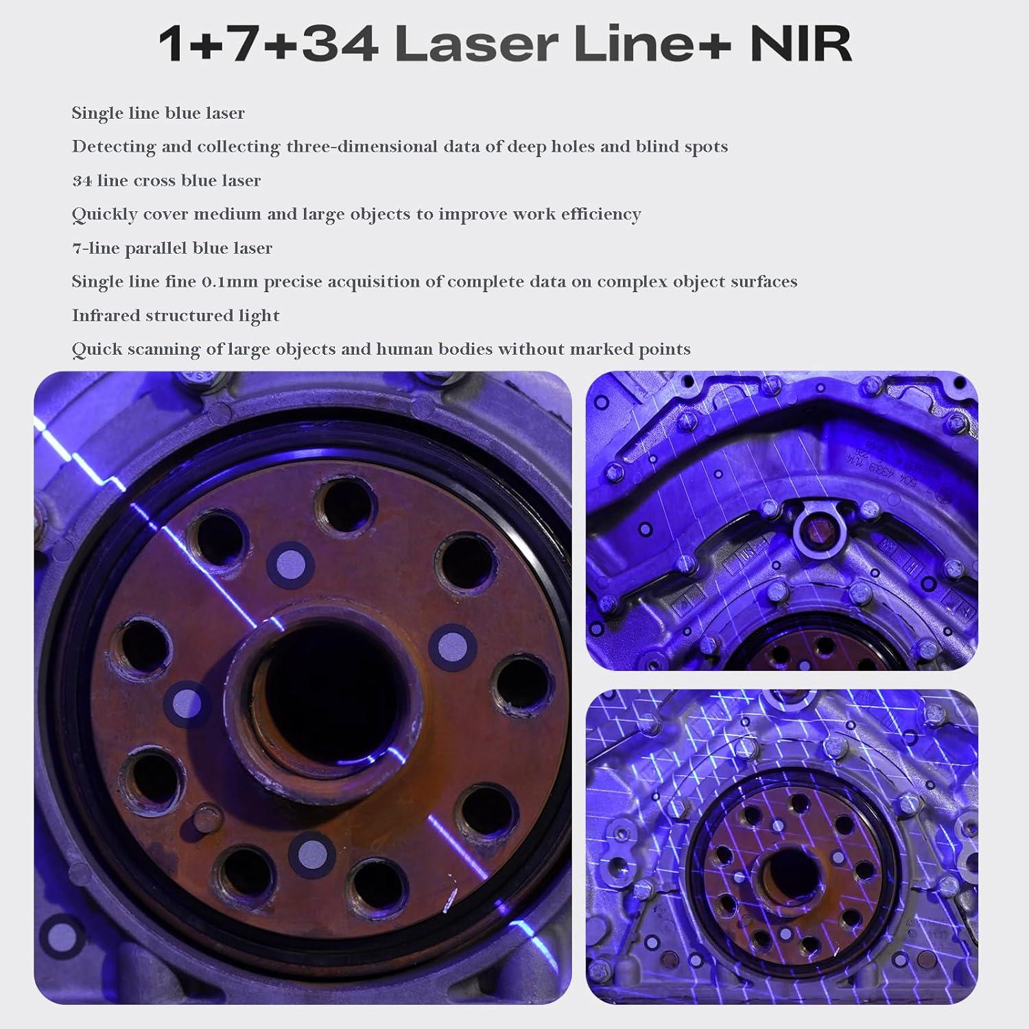 Escáner 3D Creality Sermoon S1 Inalámbrico 0.02mm Alta Precisión