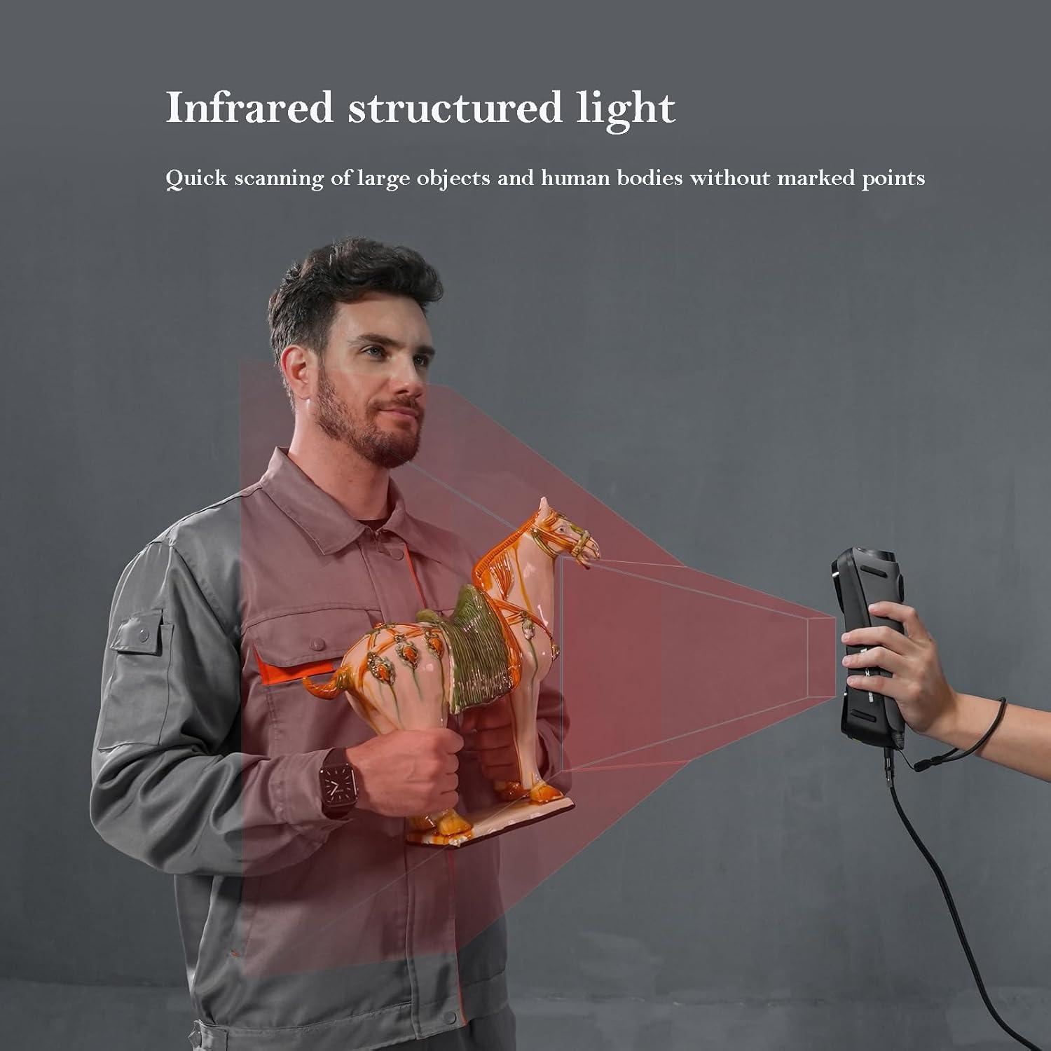 Escáner 3D Creality Sermoon S1 Inalámbrico 0.02mm Alta Precisión