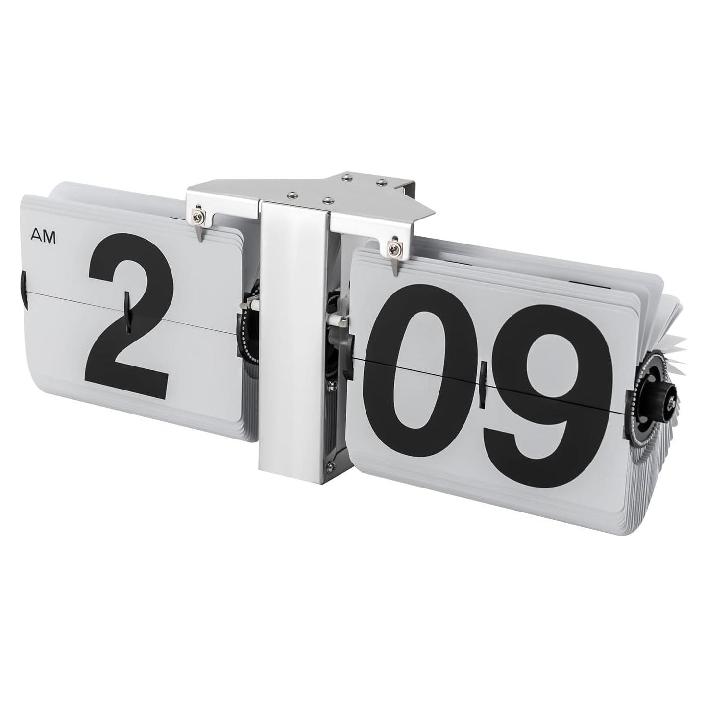 Reloj de Mesa Digital Retro TFCFL Blanco, Pantalla Grande