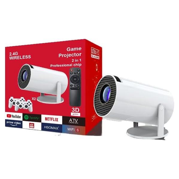 Proyector Mini HY300 Pro 720P HD Soporta 4K WiFi Bluetooth