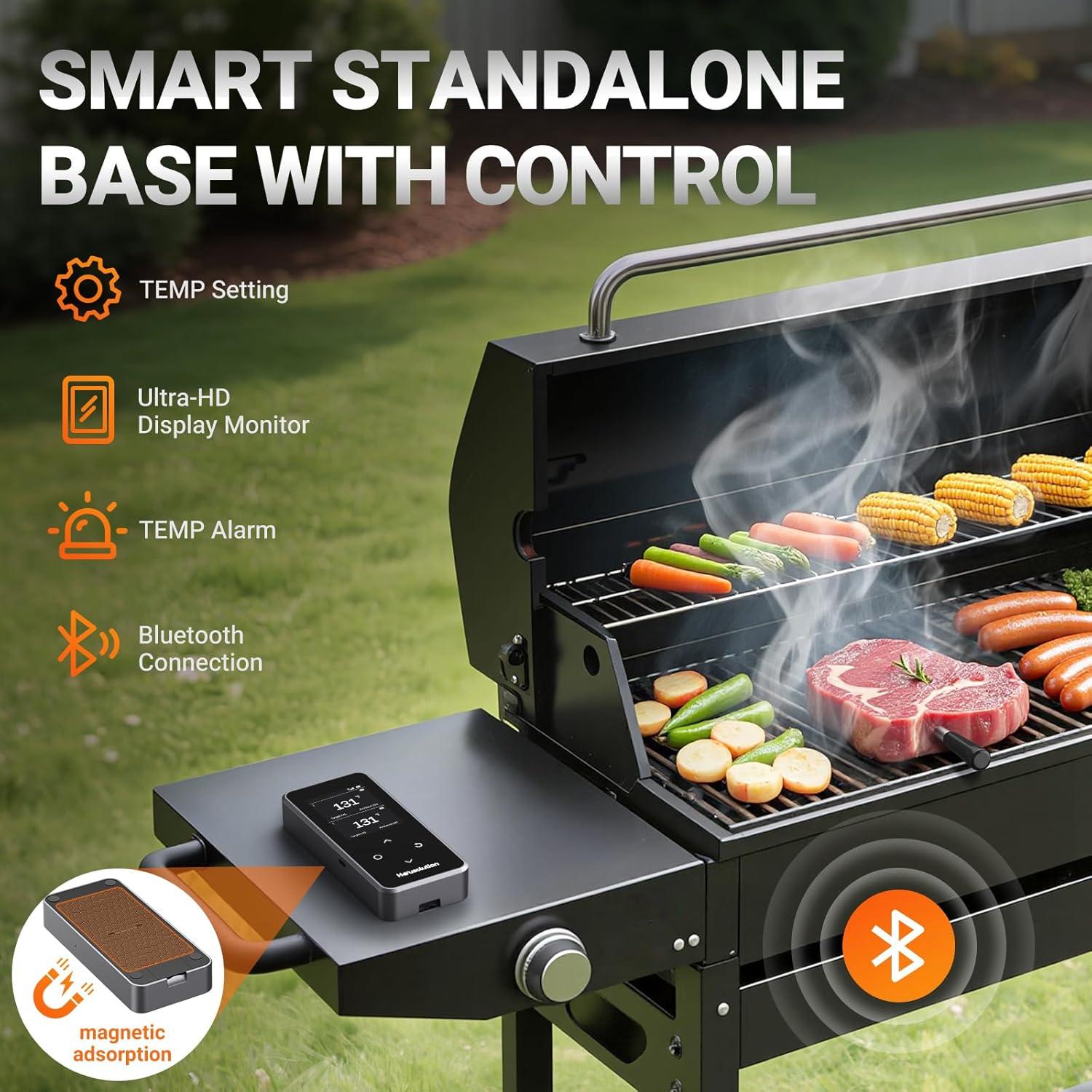 Termómetro de Carne Inalámbrico Bluetooth Housolution, 2 Sondas, Pantalla LCD