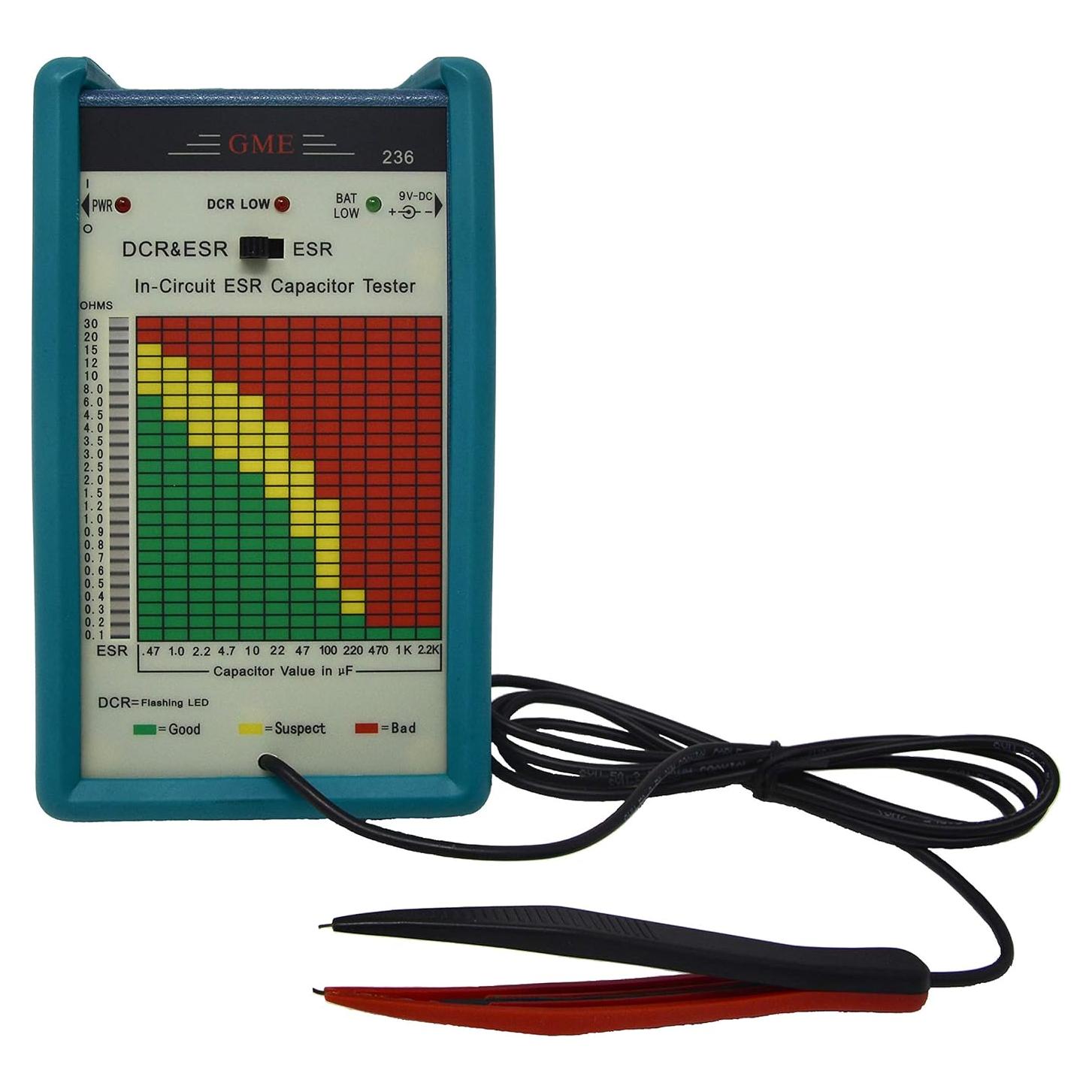 Probador de Capacitores ESR GME 236 Profesional en Circuito