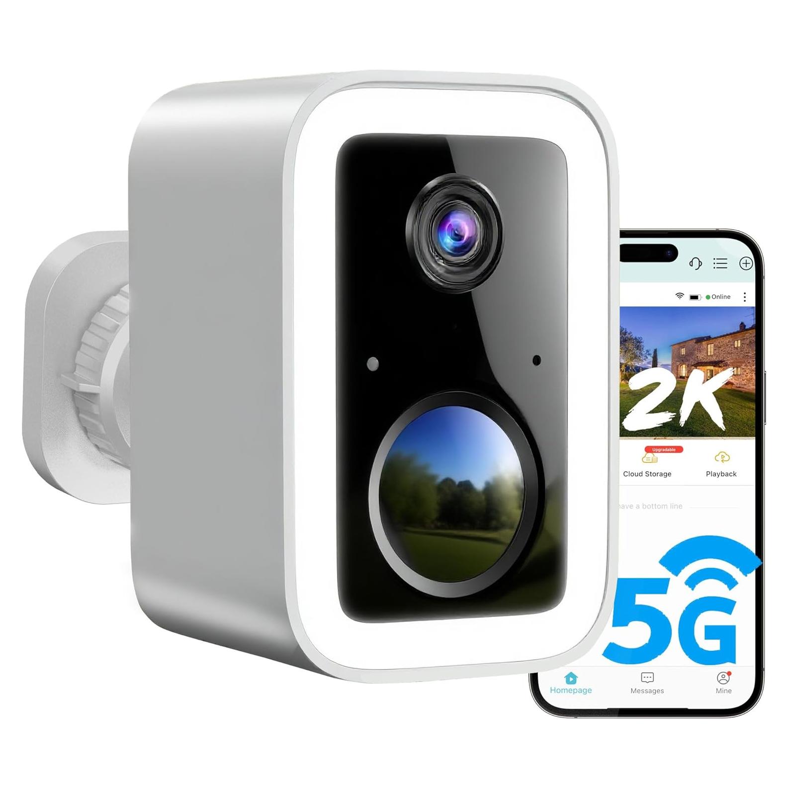 Cámara de Seguridad Inalámbrica 2K Vebiliki con AI y Batería Larga