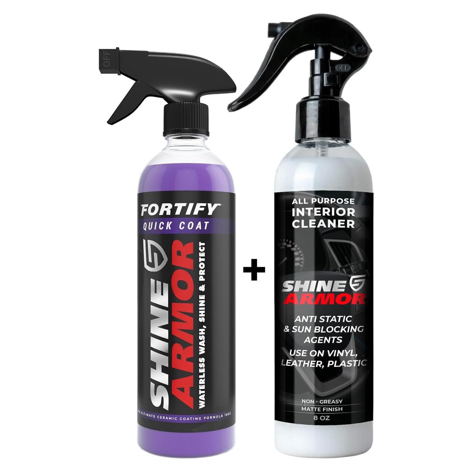 Paquete de Cuidado del Automóvil Shine Armor - Recubrimiento Cerámico y Limpiador Interior