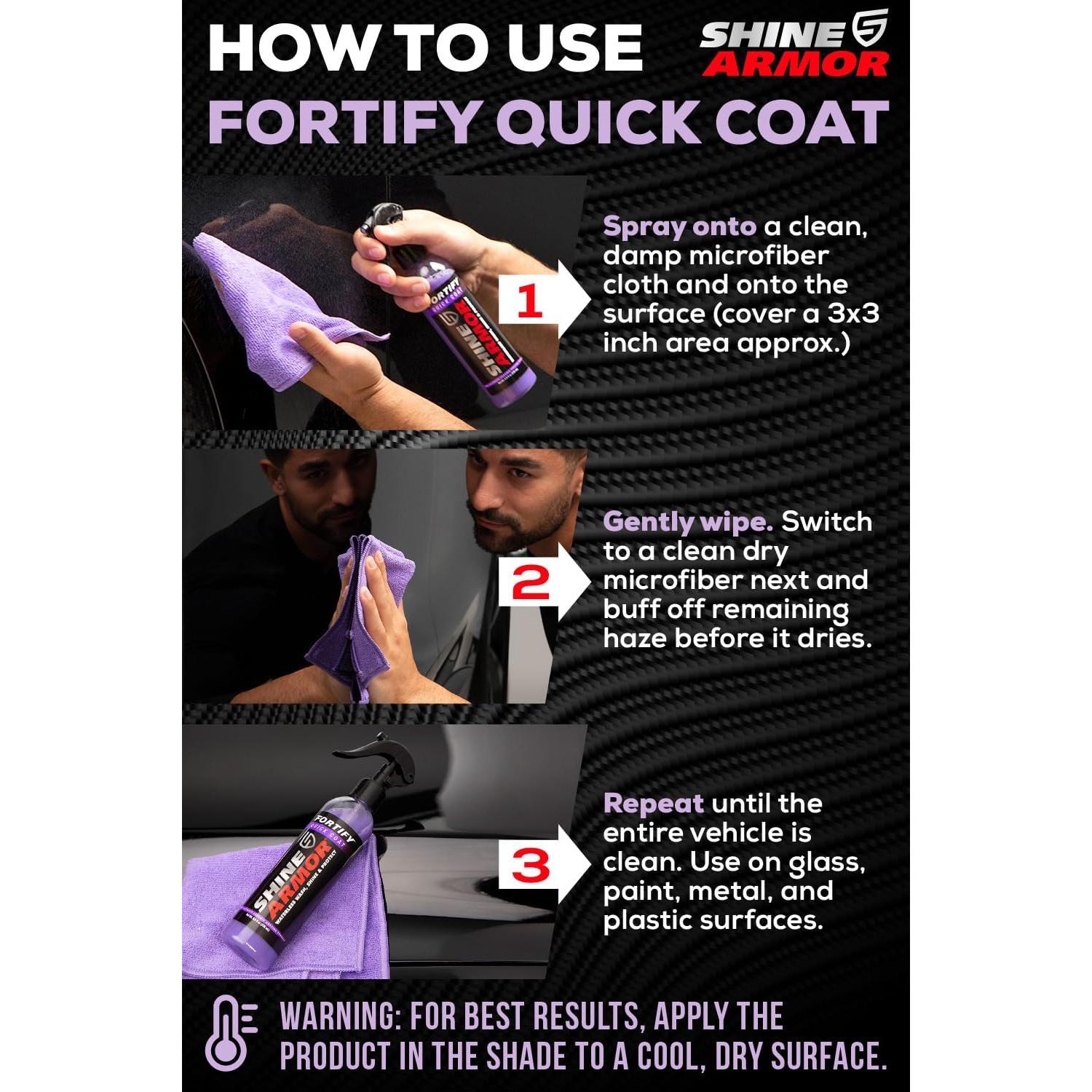 Paquete de Cuidado del Automóvil Shine Armor - Recubrimiento Cerámico y Limpiador Interior