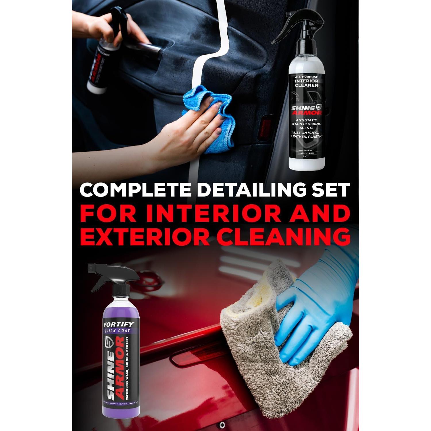 Paquete de Cuidado del Automóvil Shine Armor - Recubrimiento Cerámico y Limpiador Interior