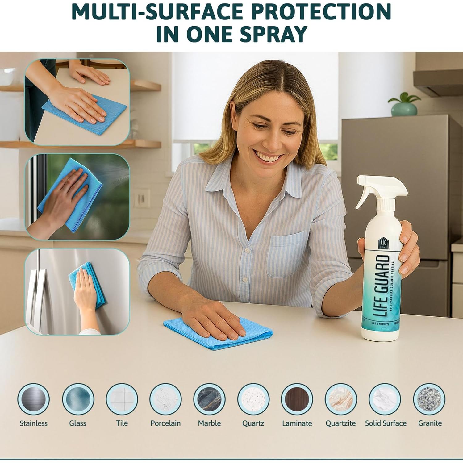 LifeGuard Home Spray Cerámico Hidrofóbico 500ml - Repele Agua y Suciedad