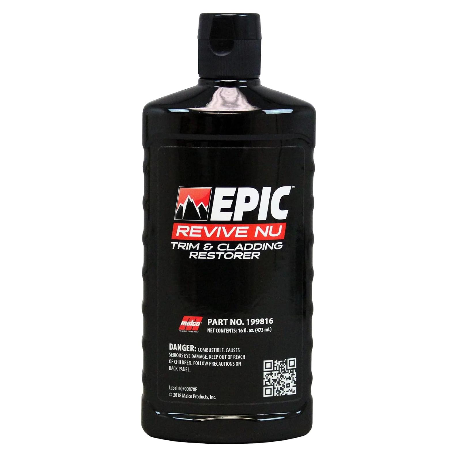 Restaurador de Plástico Malco Epic Revive 473ml - Acabado Negro