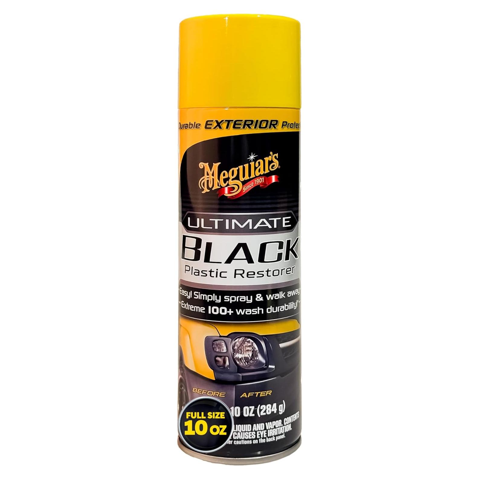 Restaurador de Plástico Negro Meguiar's Ultimate 10 oz - Brillo y Protección UV
