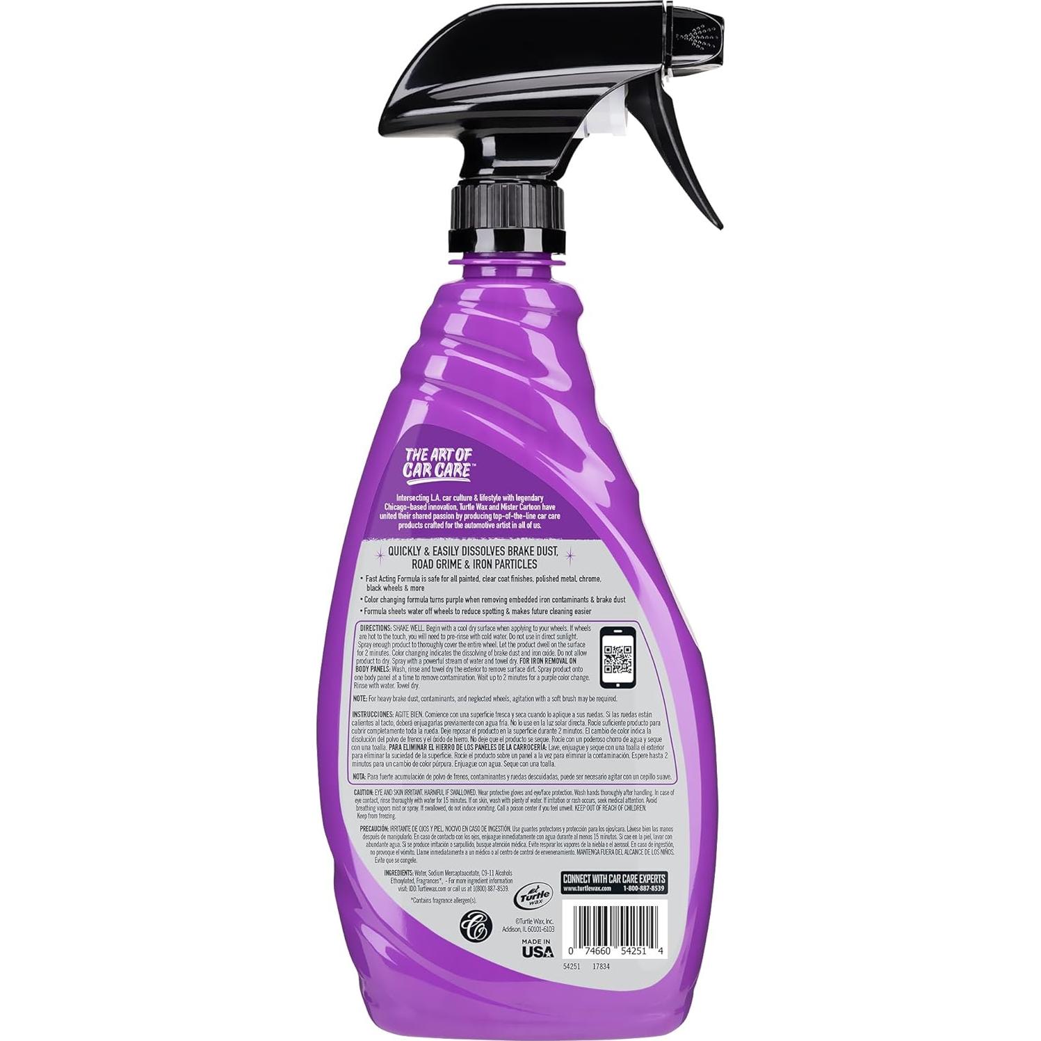 Limpiador de Ruedas Turtle Wax 54251 680 ml, Cambio de Color