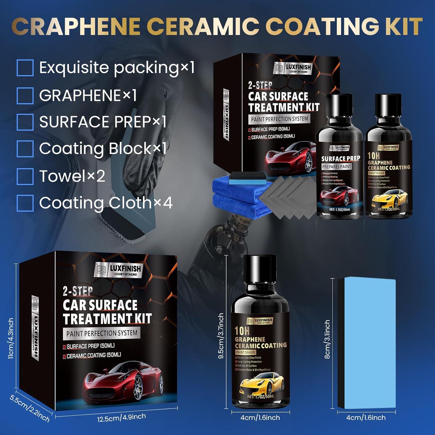 Kit de Recubrimiento Cerámico LUXFINISH 10H 2 en 1 para Coche