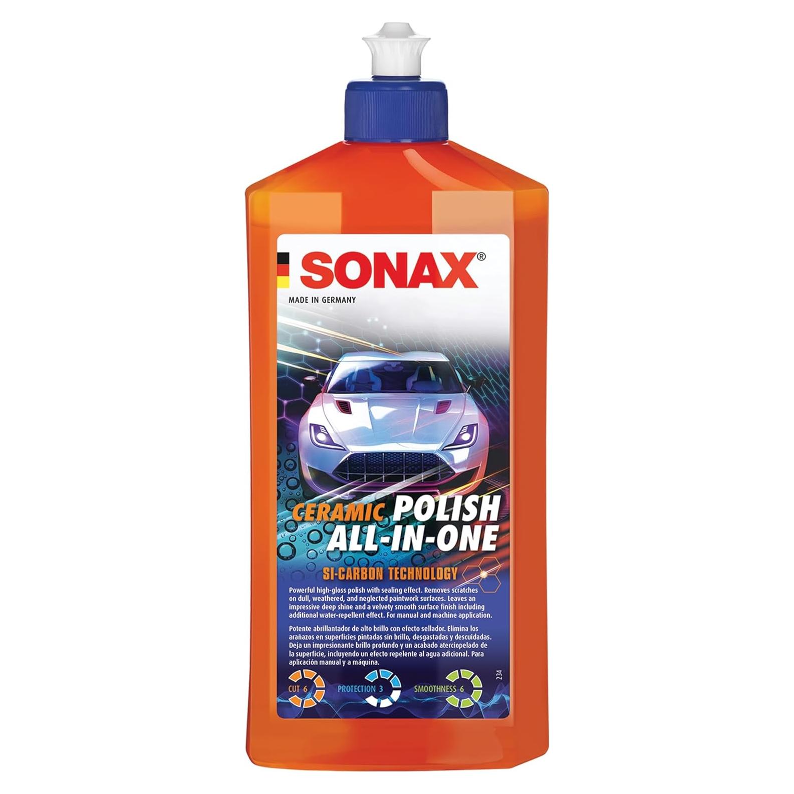 Pulidor Cerámico Todo en Uno SONAX 500ml - Elimina Rayones y Brillo Duradero