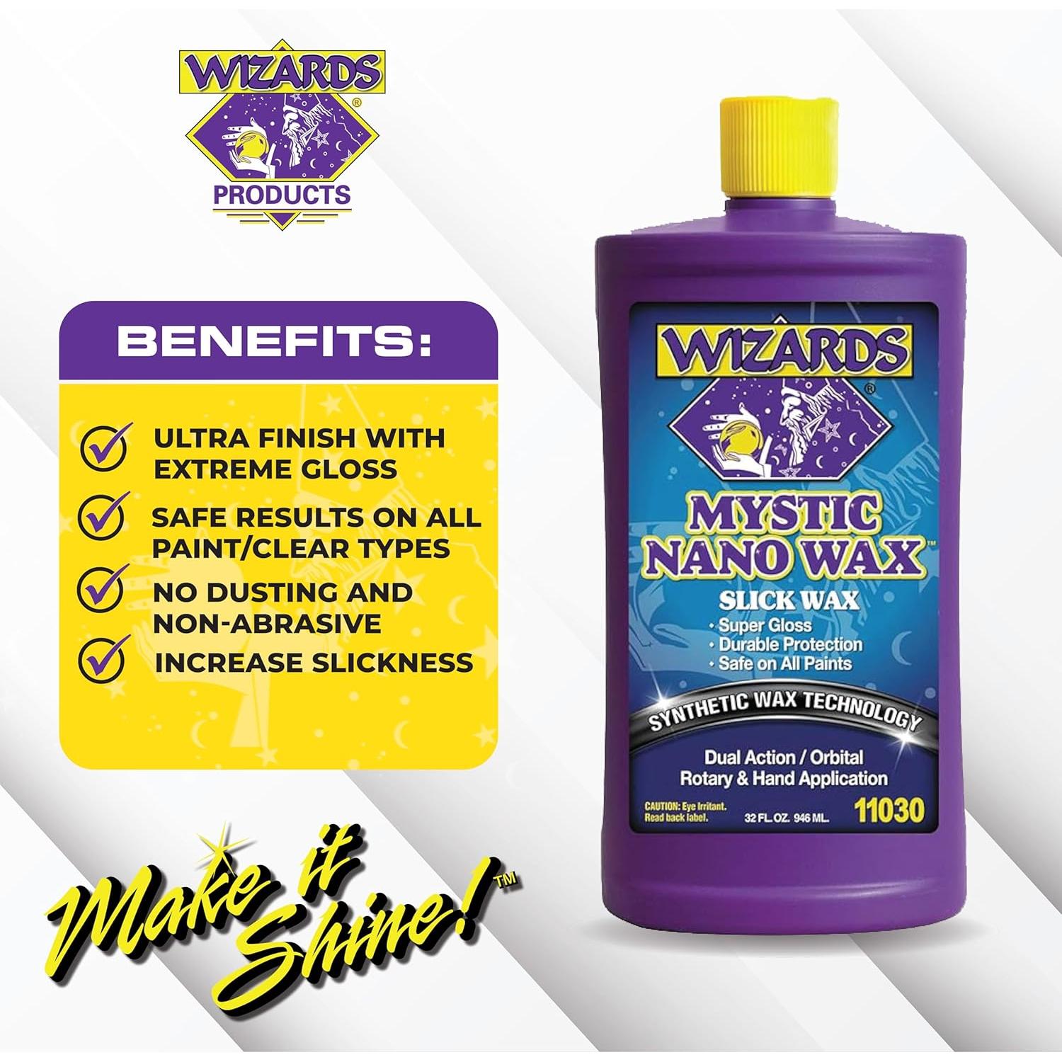 Cera Pulidora Nano Mística Wizards 946 ml - Brillo y Protección