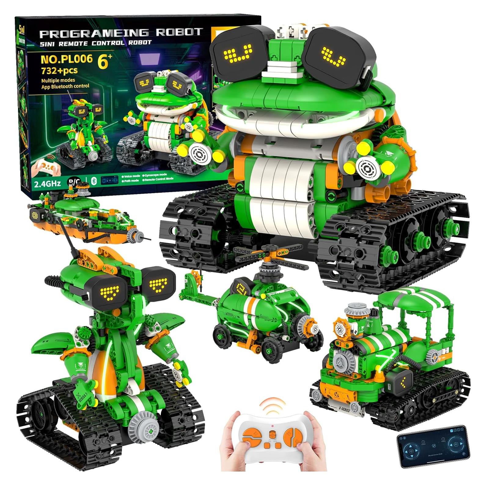 Kit de Construcción de Robots STEM QHECTTY 732 Piezas 5 en 1