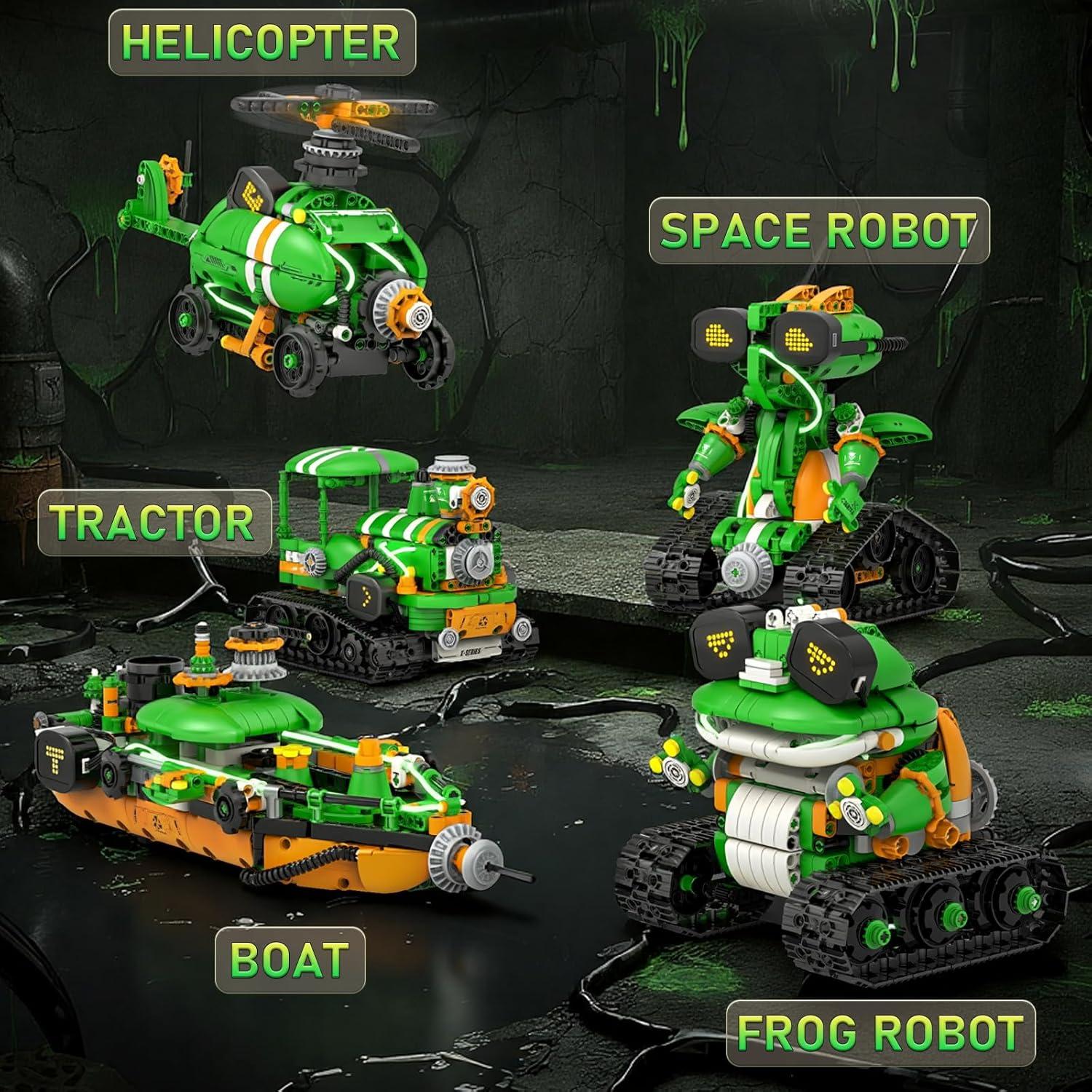 Kit de Construcción de Robots STEM QHECTTY 732 Piezas 5 en 1