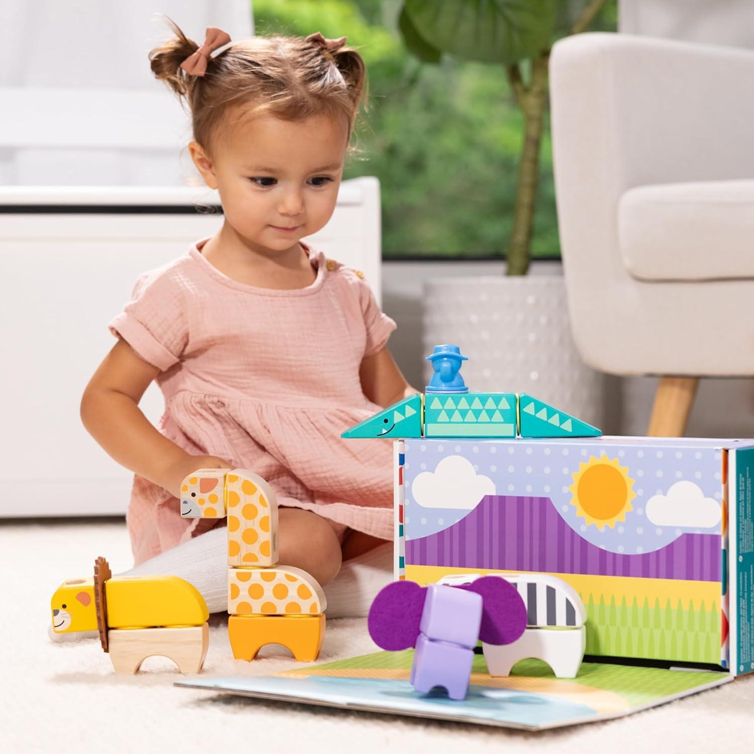 Bloques de Madera Conectables Melissa & Doug Safari 34 Pzs