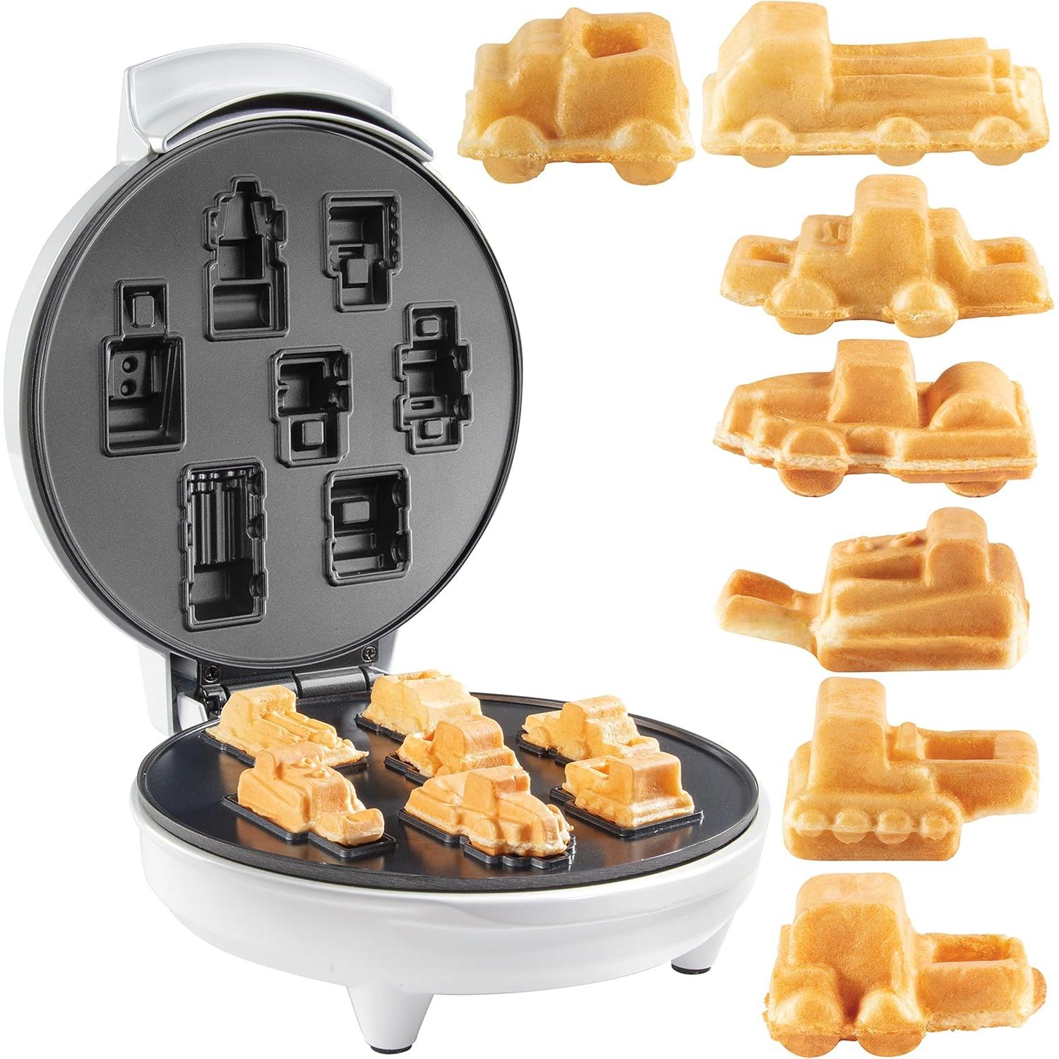 Mini Waffle Maker Waffle Wow! Camiones de Construcción 7 Formas
