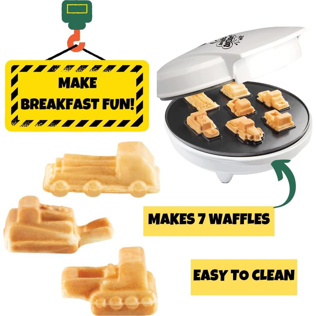 Mini Waffle Maker Waffle Wow! Camiones de Construcción 7 Formas