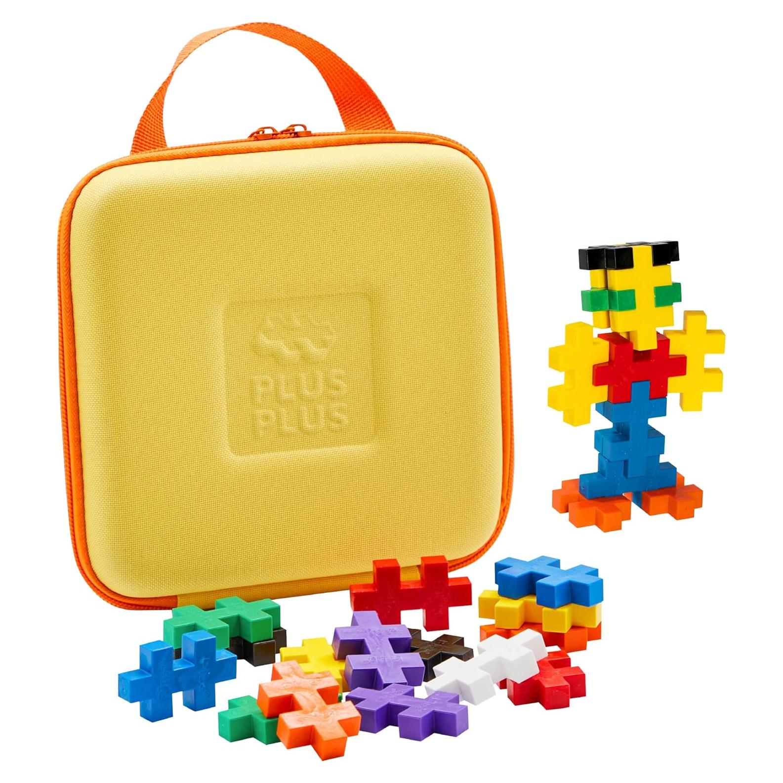 Estuche de Viaje Plus Plus BIG con 15 Piezas Grandes - Juguete de Construcción STEM para Niños