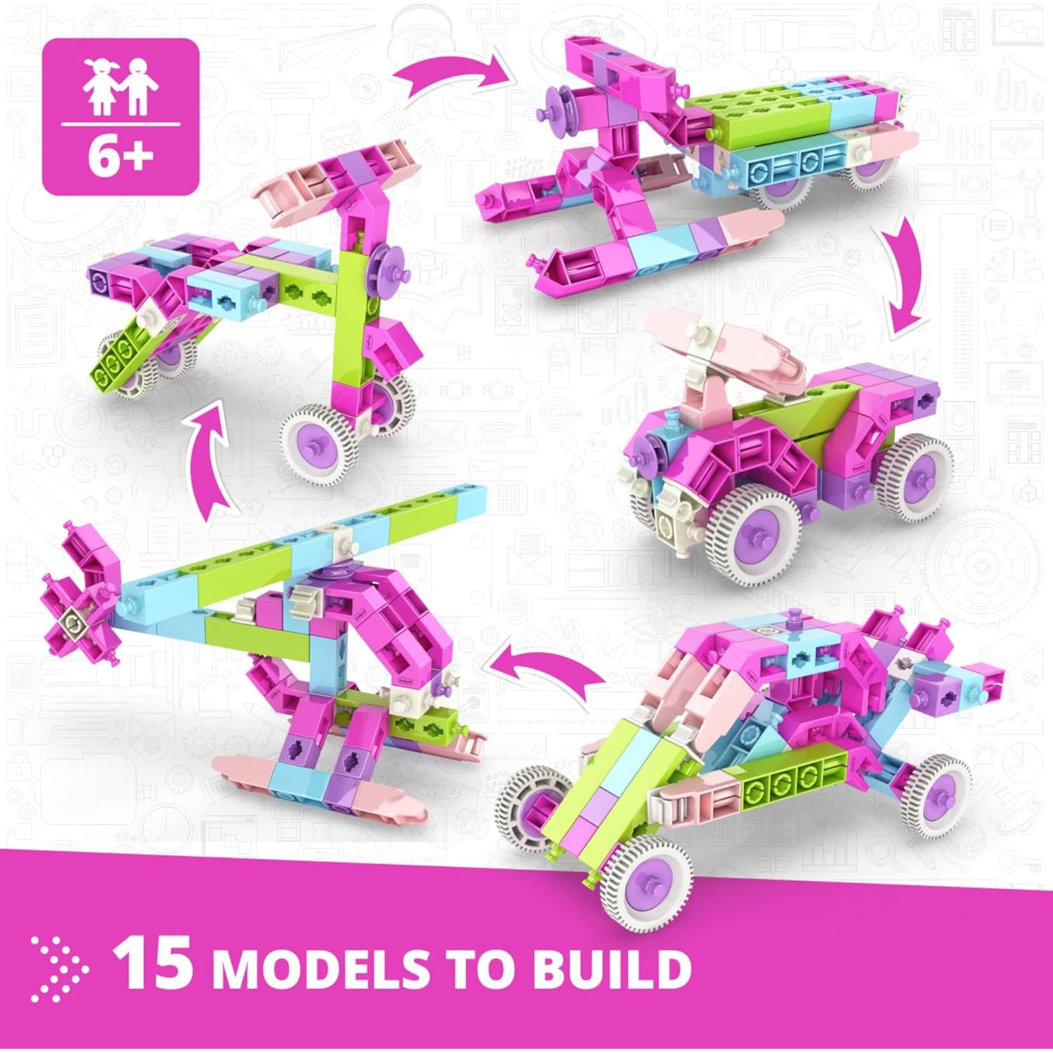Engino Set de Construcción STEM 15 Modelos para Niñas 6+