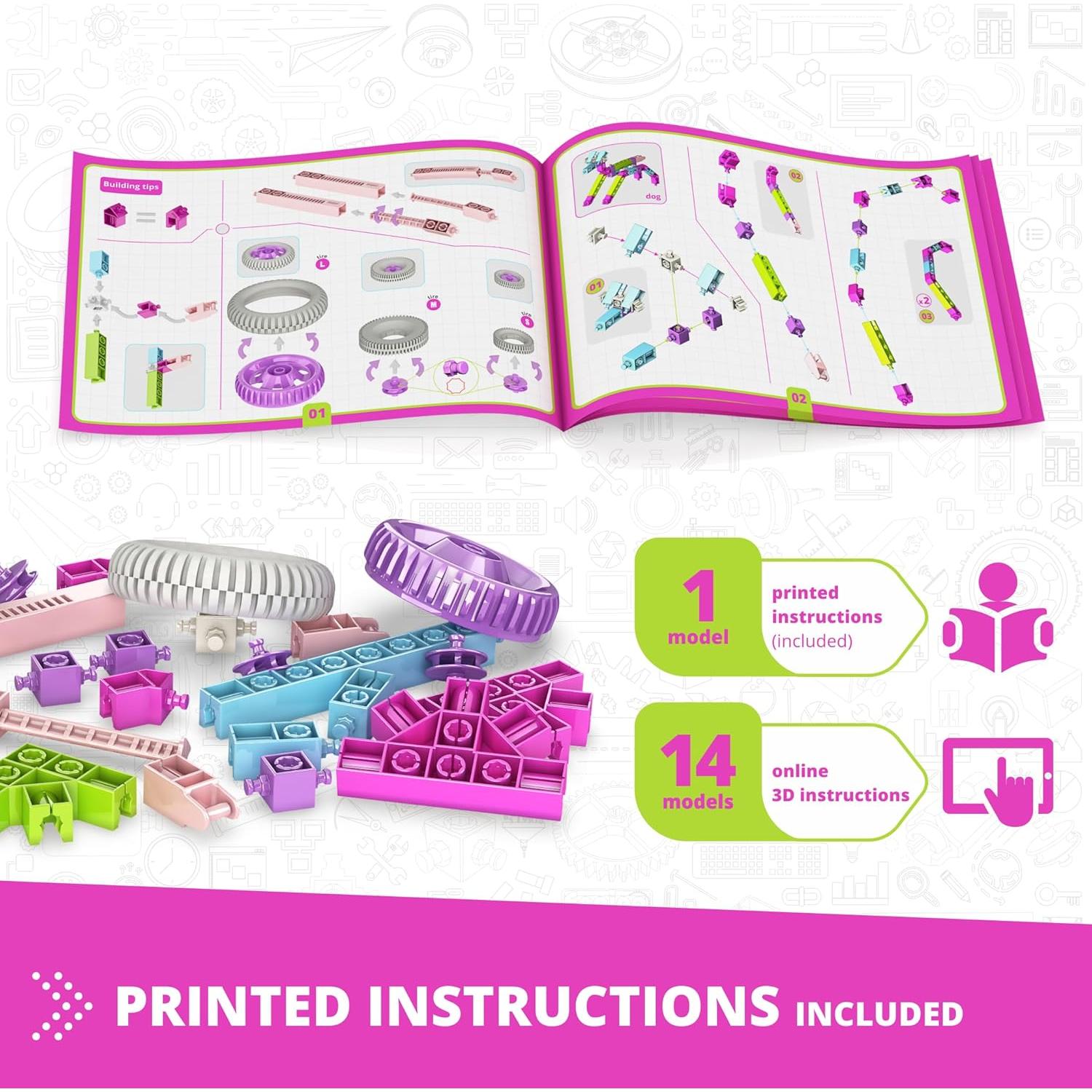 Engino Set de Construcción STEM 15 Modelos para Niñas 6+